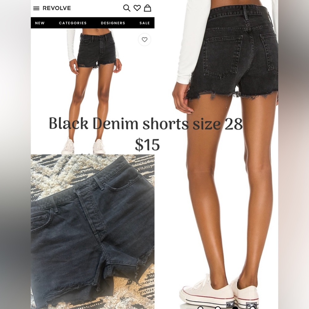 Black denim shorts! Great condition and perfect for summer.